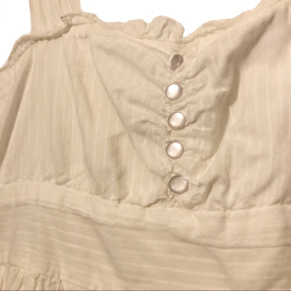Maurices Frilly White Summer Dress Sweetheart Neck - Picture 4 of 7